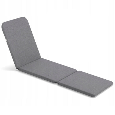 Cojín para tumbona Jaipur, color gris, tejido S-550, tamaño 190 x 60 cm, dos sistemas de fijación, impermeable, lavable en su totalidad, Jaipur Melange S-03