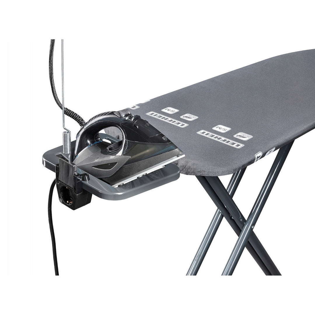 Tabla de planchar Leifheit Air Board M Black Plus, refleja el calor y el vapor, altura regulable, 72485