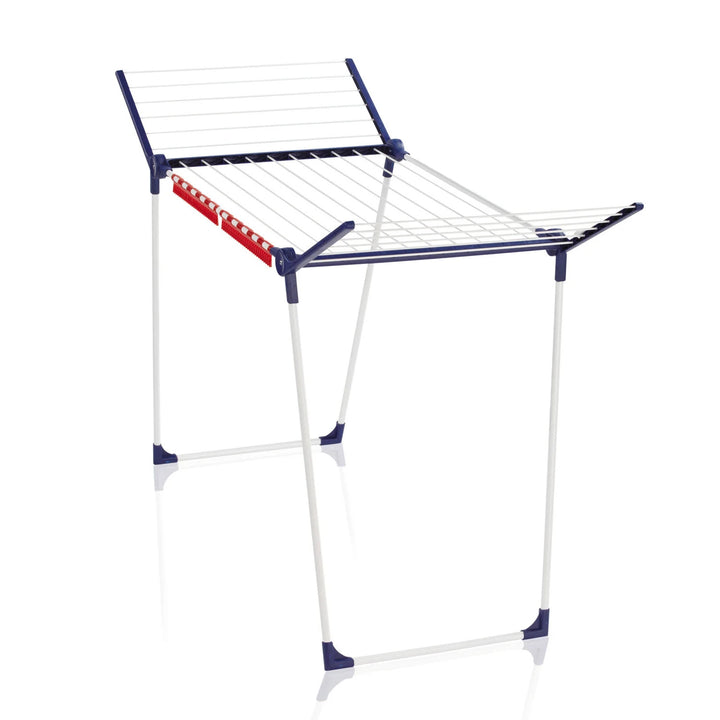 Tendedero Pegasus 180 Solid de Leifheit, longitud de las cuerdas: 18 m, patas paralelas estables, resistente a la intemperie, 2 soportes para la ropa, 81514