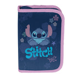 Set escolar Stitch Paso, mochila con dos compartimentos, elementos reflectantes y espalda rígida, estuche sin material y con asas para los utensilios, bolsa para zapatos que se puede colgar a la espalda, DS26XX