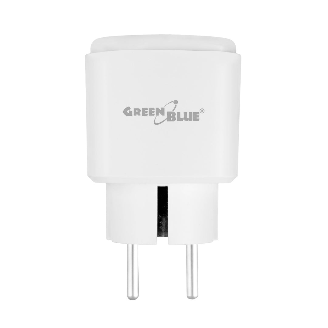 Toma de corriente WiFi GreenBlue con control remoto, compatible con Android/iOS/Alexa/Google Home, temporizador, medidor de potencia, máx. 16 A/3840 W, GB735 W, 2 unidades