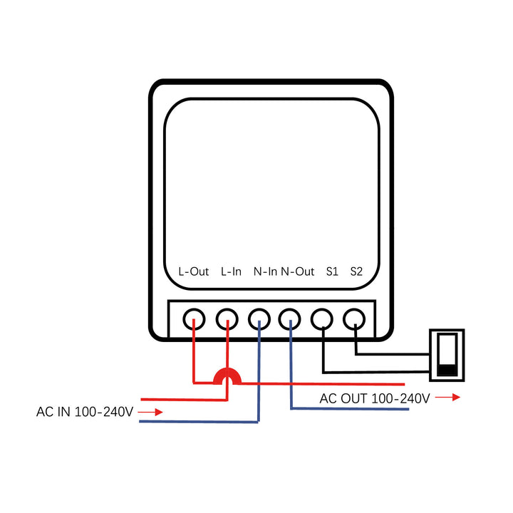 Relé WiFi empotrable GreenBlue, compatible con Android/iOS/Alexa/Google Home, 100-240 V CA, 50/60 Hz, máx. 16 A, para LED de 150 W, GB739, 2 unidades