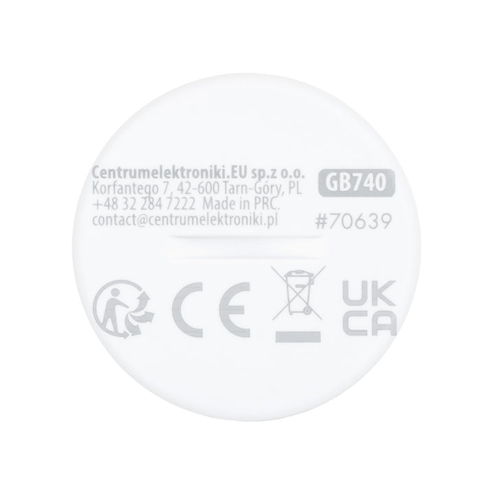 Sensor de movimiento inalámbrico Zigbee Tuya GreenBlue, Android/iOS, CR2450 DC 3,0 V, ángulo de detección de 120° / hasta 8 m, GB740, 2 unidades