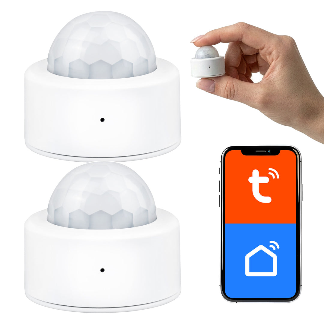 Sensor de movimiento inalámbrico Zigbee Tuya GreenBlue, Android/iOS, CR2450 DC 3,0 V, ángulo de detección de 120° / hasta 8 m, GB740, 2 unidades