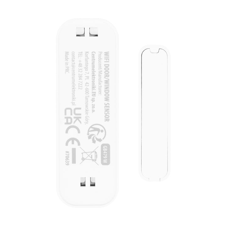 Contactor inalámbrico / sensor de apertura WiFi GreenBlue, Android/iOS, para puertas / ventanas, 3,0 V CC, LR03x2, GB479 W, 2 juegos