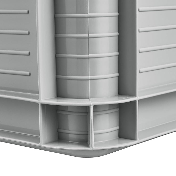 Caja de transporte Robert Keeeper, capacidad de 20 l, gris, apta para el contacto con alimentos, ligera y resistente, capacidad de carga de hasta 30 kg, 3 unidades