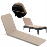 Cojín para tumbona Jaipur, color beige, tejido S-550 melange, tamaño 190 x 60 cm, dos sistemas de fijación, impermeable, lavable en su totalidad, melange S-21, 2 unidades