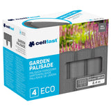 Valla de jardín Cellfast, textura de madera, resistente a las heladas, longitud 21,6 m, color grafito, 34-054