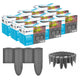 Valla de jardín Cellfast, textura de madera, resistente a las heladas, longitud 21,6 m, color grafito, 34-054