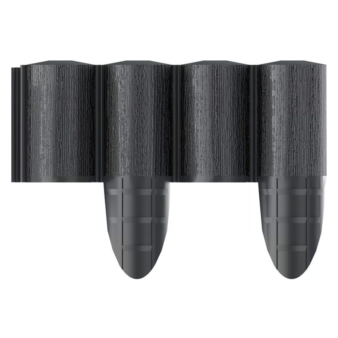 Valla de jardín Cellfast, textura de madera, resistente a las heladas, longitud 14,4 m, color antracita, 34-032