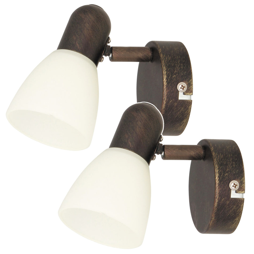 Lámpara Soma Spot E14, máx. 40 W, color bronce antiguo 6591, 2 unidades