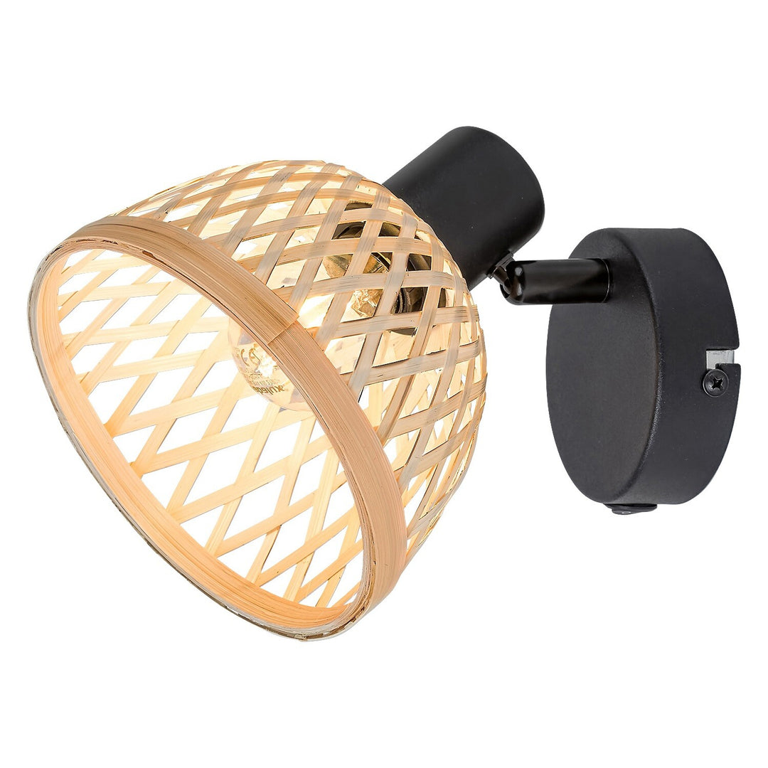 Aplique Rabalux Rattan, casquillo E14, máx. 15 W, 3133