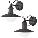 Aplique de jardín Oslo Rabalux para fachada, negro, E27, máx. 60 W, IP43, 230 V, 2 unidades