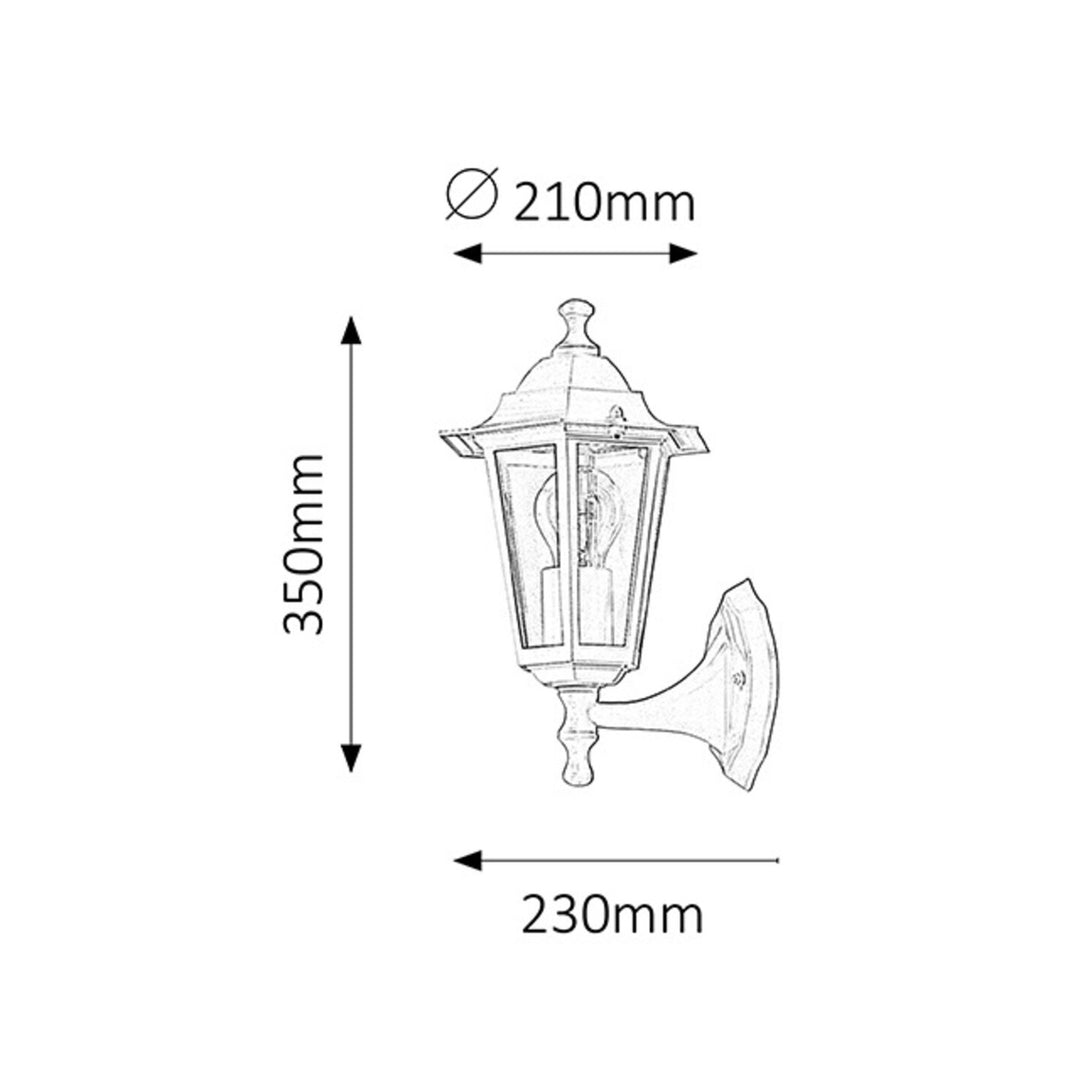 Aplique Rabalux, para exterior, IP43, E27, máx. 60 W, blanco, Velence, 2 unidades