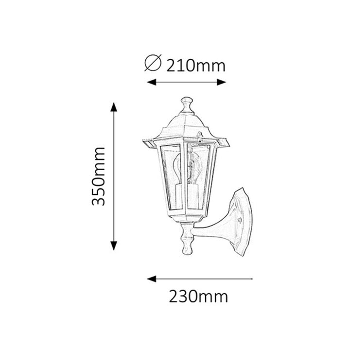 Aplique Rabalux, para exterior, IP43, E27, máx. 60 W, blanco, Velence, 2 unidades