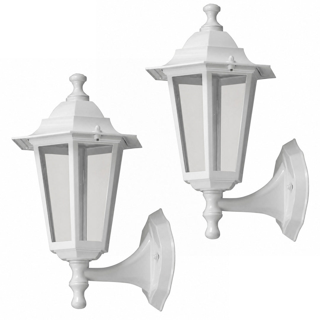 Aplique Rabalux, para exterior, IP43, E27, máx. 60 W, blanco, Velence, 2 unidades