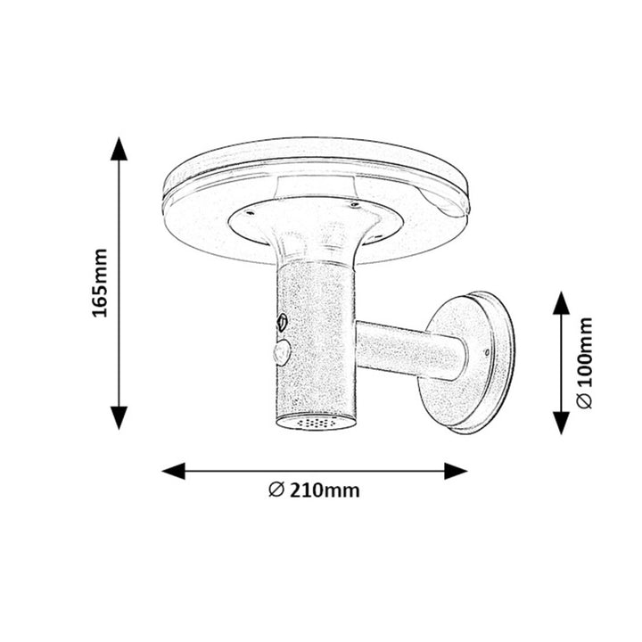 Lámpara Rabalux, de pared, para exterior, IP44, 10 W, Alaska, 2 unidades