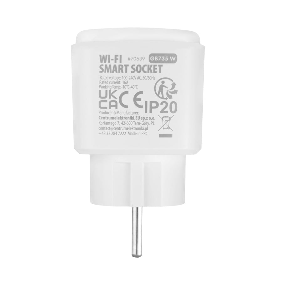 Toma de corriente WiFi GreenBlue con control remoto, compatible con Android/iOS/Alexa/Google Home, temporizador, medidor de potencia, máx. 16 A/3840 W, GB735 W, 3 unidades