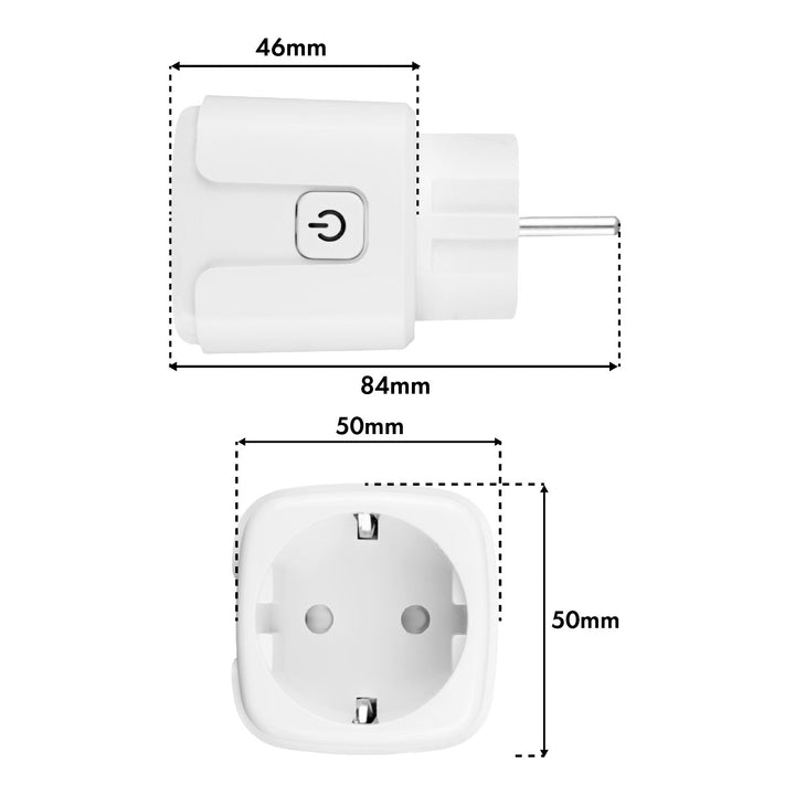 Toma de corriente WiFi GreenBlue con control remoto, compatible con Android/iOS/Alexa/Google Home, temporizador, medidor de potencia, máx. 16 A/3840 W, GB735 W, 3 unidades