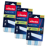 Recambio para la mopa plana Vileda H2prO, de microfibra, apto para lavadora, 175786, 3 unidades