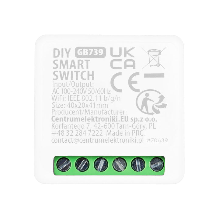 Relé WiFi empotrable GreenBlue, Android/iOS/Alexa/Google Home, 100-240 V CA, 50/60 Hz, máx. 16 A, para LED de 150 W, GB739, 3 unidades