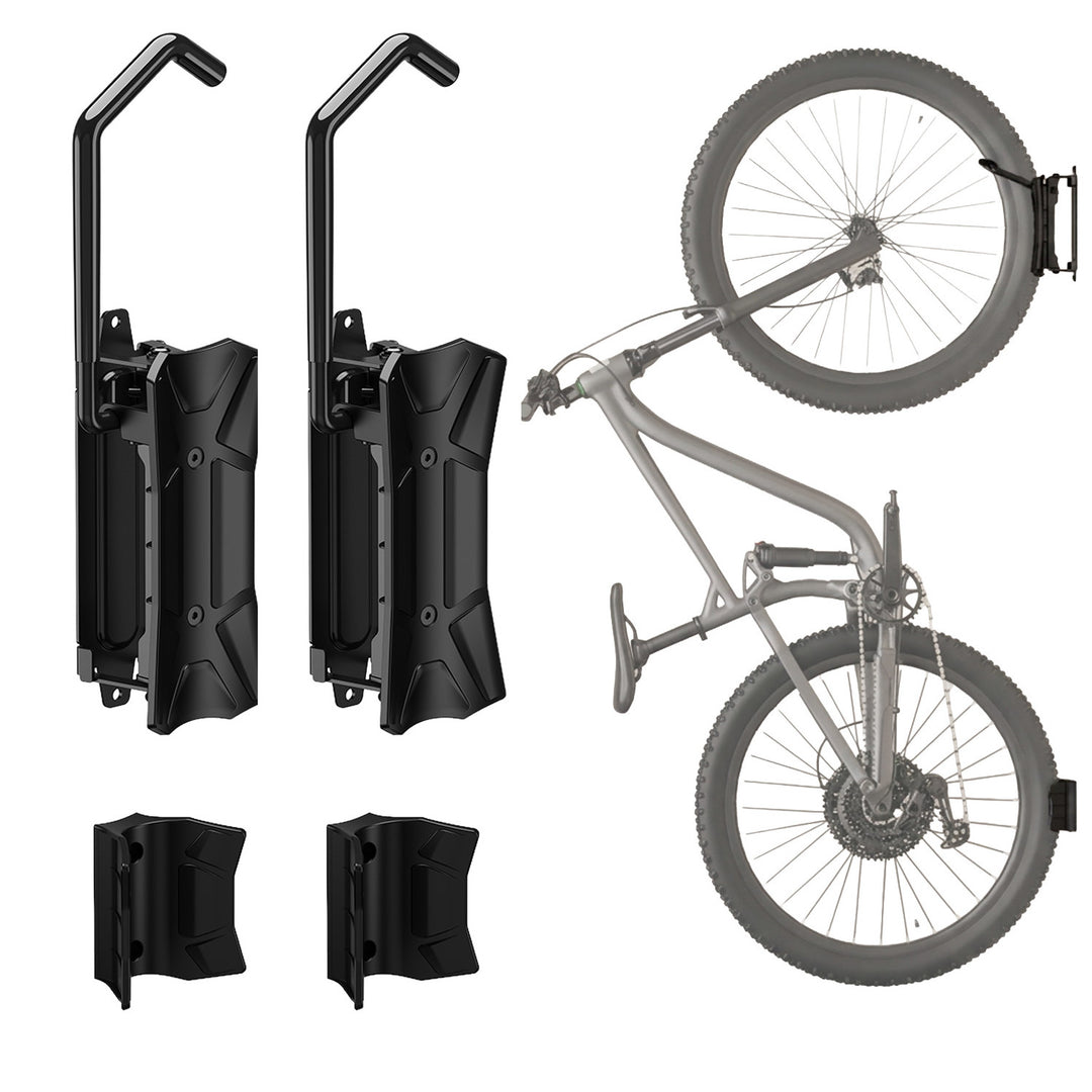 Soporte de pared para bicicletas Maclean, carga máxima de 35 kg, ángulo de inclinación ajustable, acero, MC-171, 2 unidades