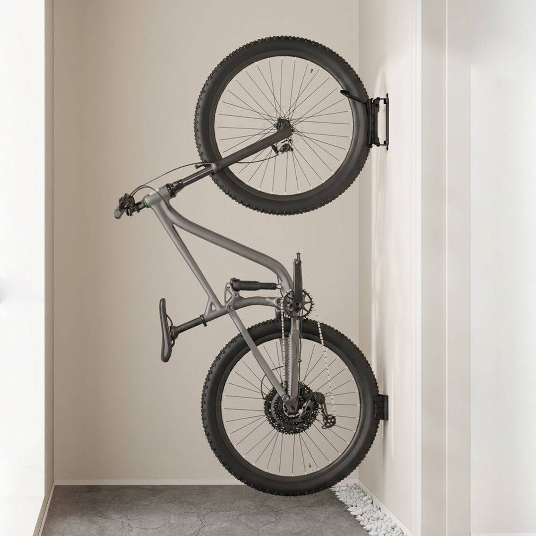 Soporte de pared para bicicletas Maclean, carga máxima de 35 kg, ángulo de inclinación ajustable, acero, MC-171, 3 unidades