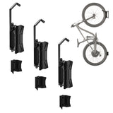 Soporte de pared para bicicletas Maclean, carga máxima de 35 kg, ángulo de inclinación ajustable, acero, MC-171, 3 unidades