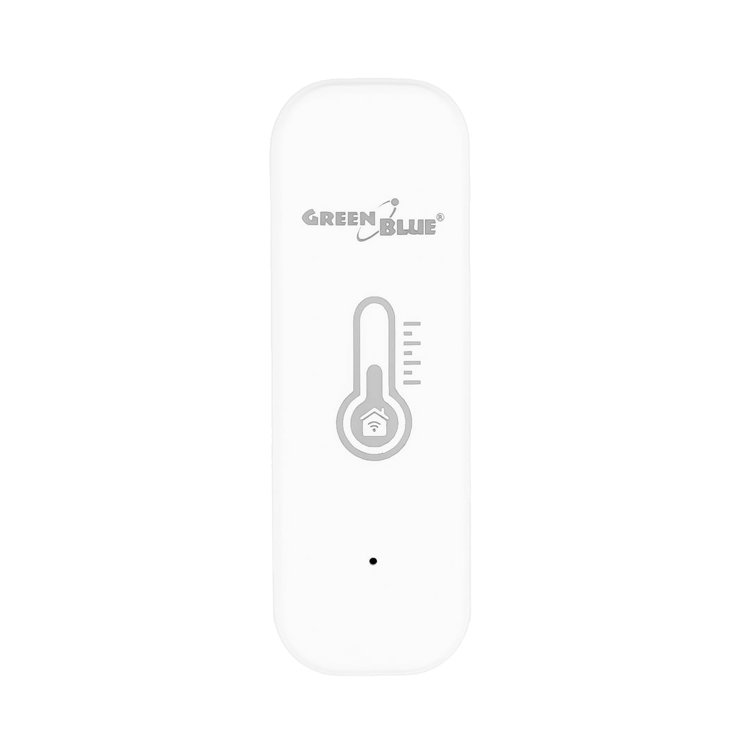 Sensor de temperatura y humedad WiFi GreenBlue, compatible con Android/iOS/Alexa/Google Home, 3,0 V CC, LR03x2, GB737 (2 unidades) + 4 pilas alcalinas AAA Varta Industrial 4003