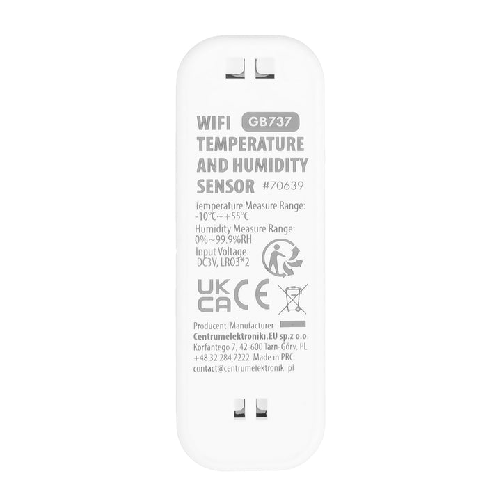 Sensor de temperatura y humedad WiFi GreenBlue, compatible con Android/iOS/Alexa/Google Home, 3,0 V CC, LR03x2, GB737 (2 unidades) + 4 pilas alcalinas AAA Varta Industrial 4003