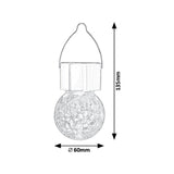 Lámpara solar Rabalux Yola, 1 lm, IP44, color cromo satinado, LED de 0,06 W, 7850