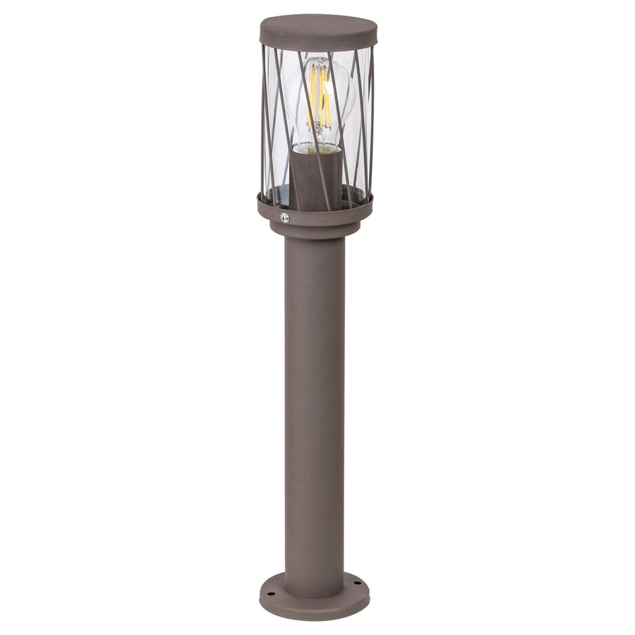 Lámpara de jardín de pie Rabalux Budapest, IP44, color marrón, casquillo E27, máx. 40 W, 8889