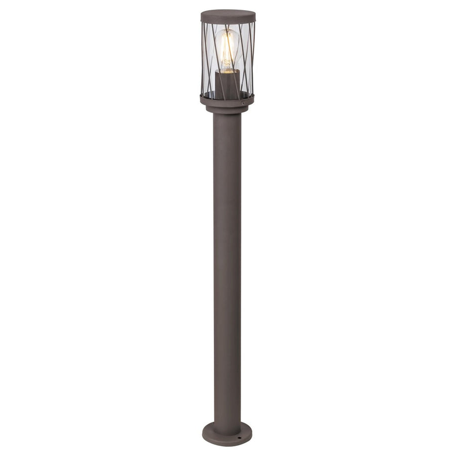 Lámpara de jardín de pie Rabalux Budapest, IP44, color marrón, casquillo E27, máx. 40 W, 8890