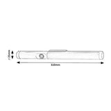 Lámpara para debajo de armarios Rekar, 180 LM, IP20, color plateado, LED de 3 W, 78031
