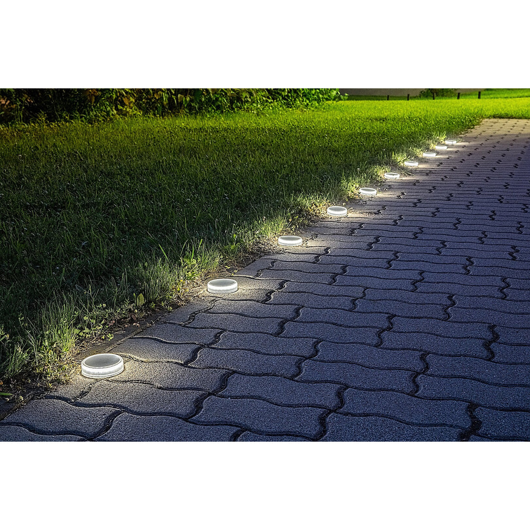 Lámpara solar Trillo LED de 0,3 W, sensor crepuscular, color transparente, IP65, K 4000, 77175