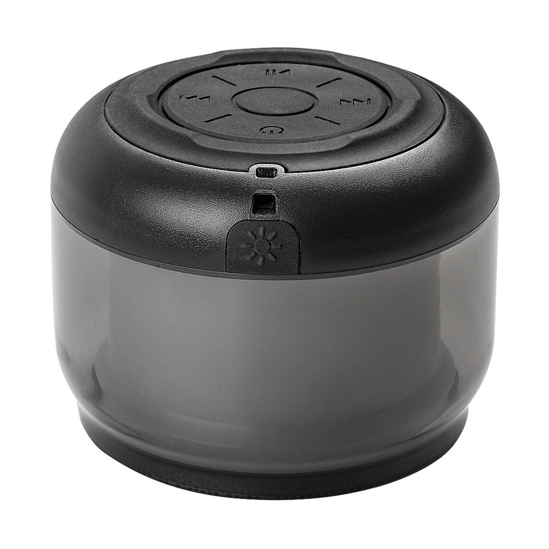 Lámpara de escritorio Rabalux Radelia, altavoz Bluetooth, RGB, negra, IP20, batería, 76110