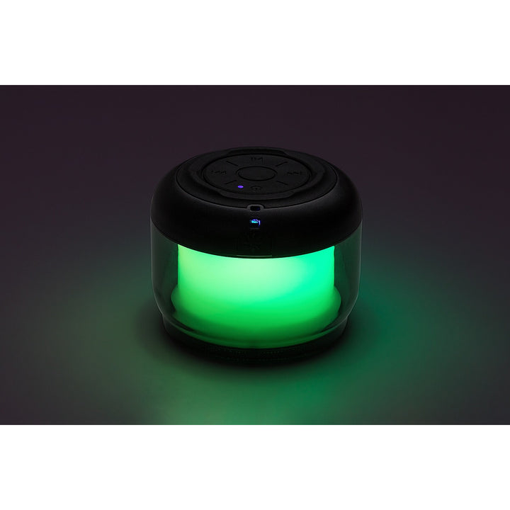 Lámpara de escritorio Rabalux Radelia, altavoz Bluetooth, RGB, negra, IP20, batería, 76110