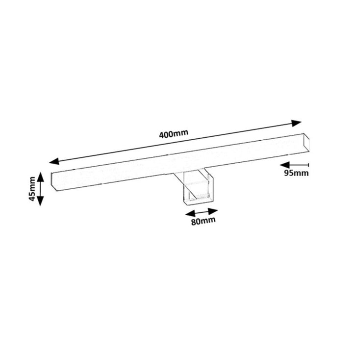 Lámpara de baño Rabalux Oliro LED 6 W, cromada, IP44, 4000 K, 75048
