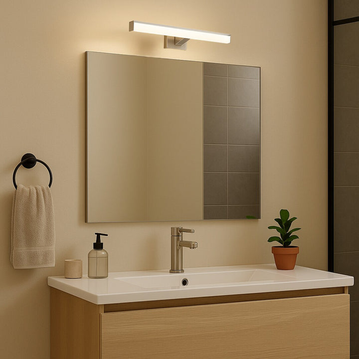 Lámpara de baño Rabalux Oliro LED 6 W, cromada, IP44, 4000 K, 75048