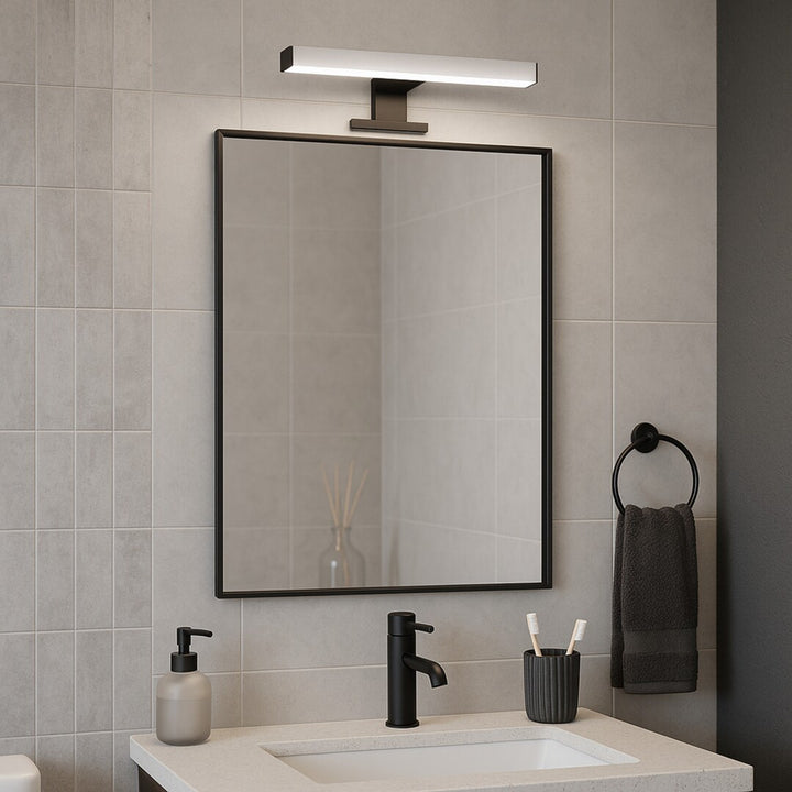 Lámpara de baño Rabalux Oliro LED 6 W, negra, IP44, 4000 K, 75051