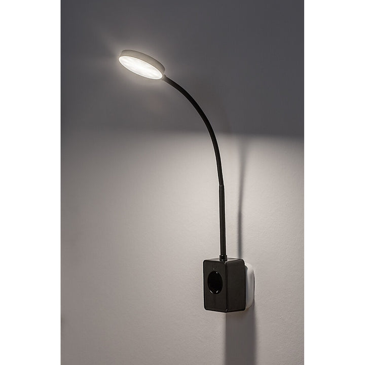 Aplique Rabalux Tivro, LED 4 W, negro, IP20, 3 opciones de temperatura de color: 3000, 4000 y 6000, 71283
