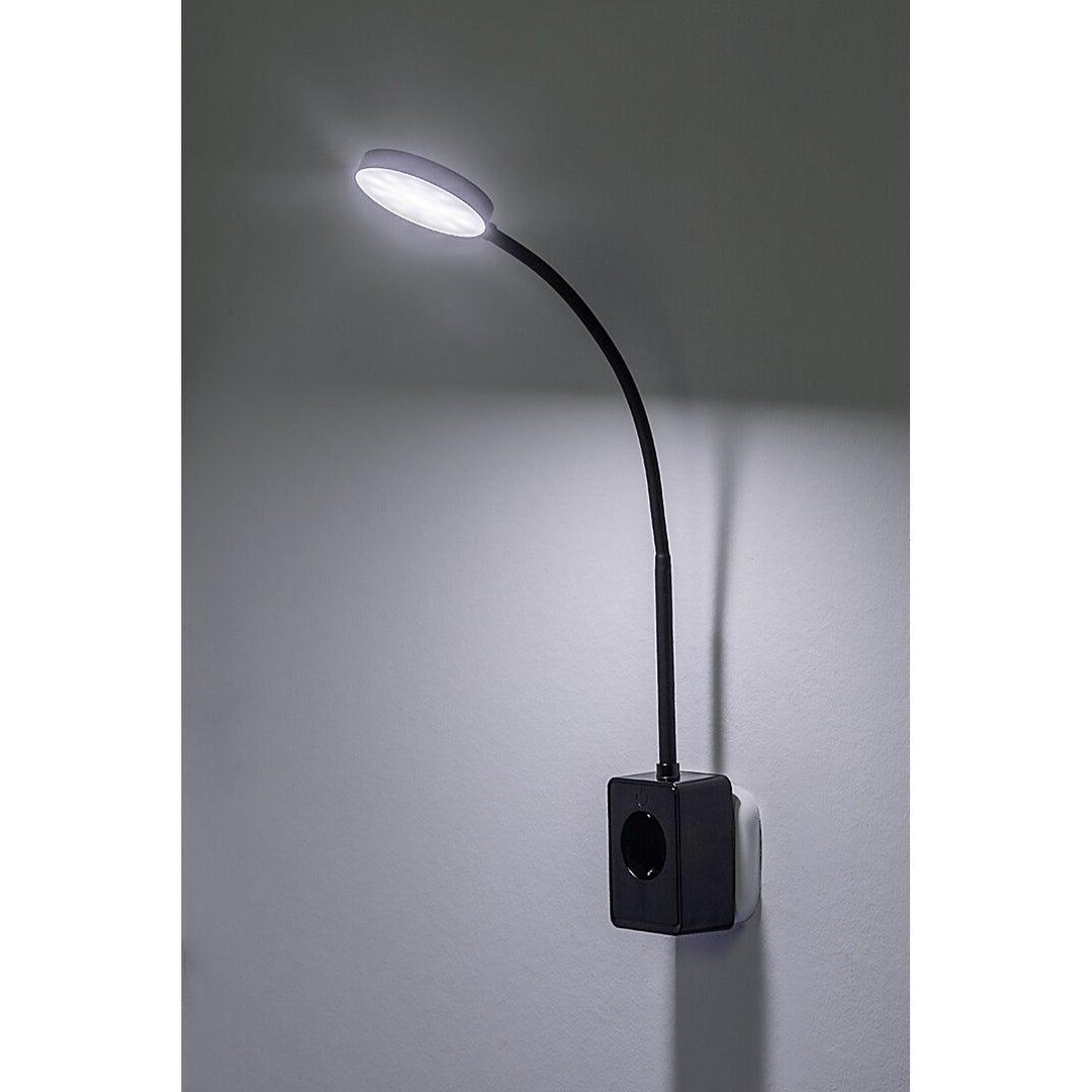 Aplique Rabalux Tivro, LED 4 W, negro, IP20, 3 opciones de temperatura de color: 3000, 4000 y 6000, 71283