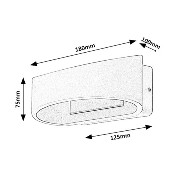 Aplique exterior Rabalux Gerla, antracita, LED 9 W, IP54, 3000 K, 77179