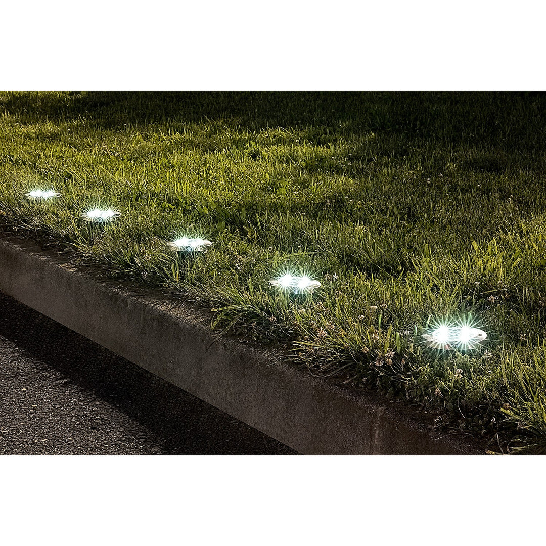 Lámpara solar de jardín Rabalux Dannet, IP44, color cromo satinado, 7975