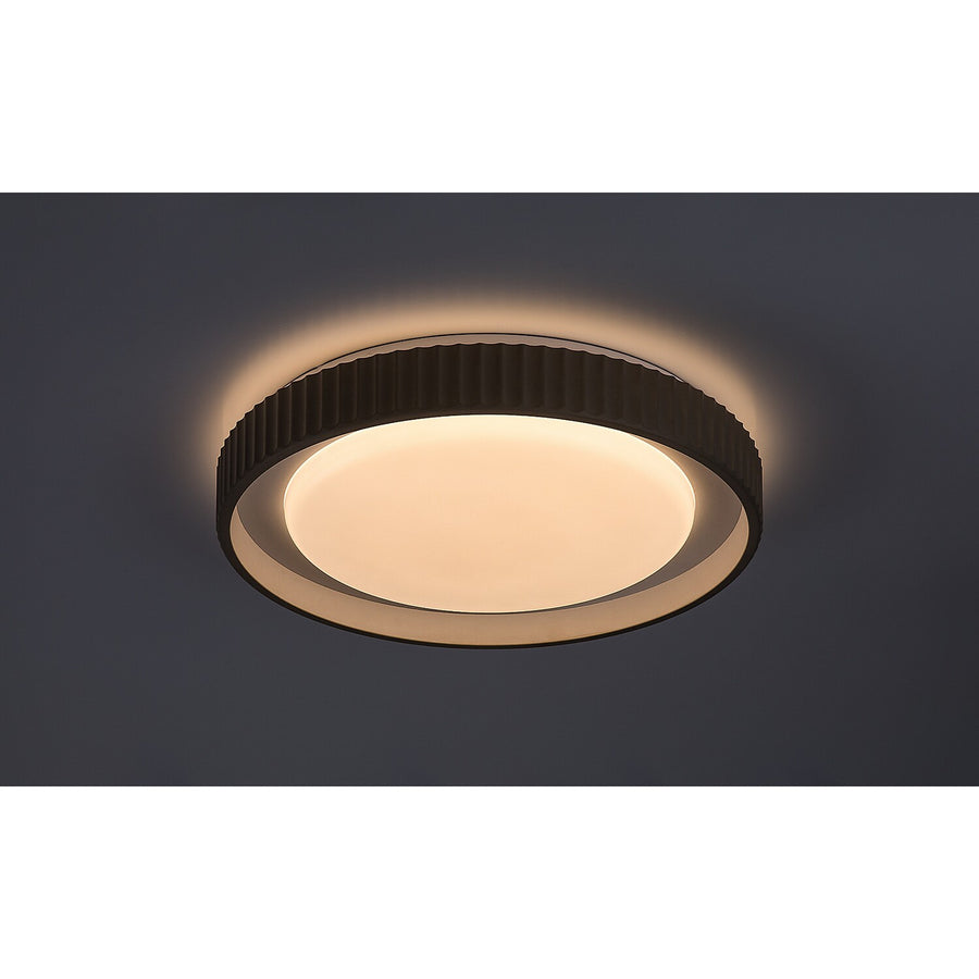 Lámpara Pastello LED 48 W IP20 gris-beige 3000-6500 K, función de memoria con mando a distancia, función de temporizador, efecto de luz nocturna, 71345