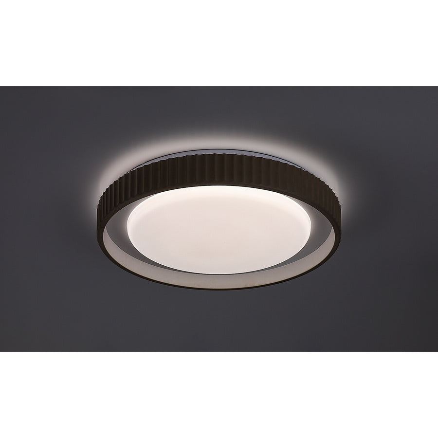 Lámpara Pastello LED 48 W IP20 gris-beige 3000-6500 K, función de memoria con mando a distancia, función de temporizador, efecto de luz nocturna, 71345