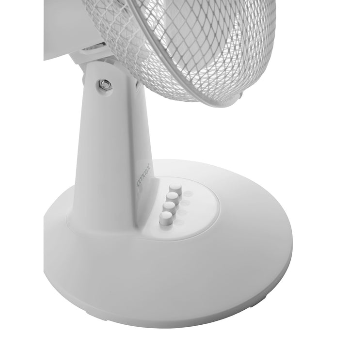 Ventilador de sobremesa Concept, color blanco, 3 niveles de velocidad, oscilación, funcionamiento silencioso, inclinación regulable, VS5040