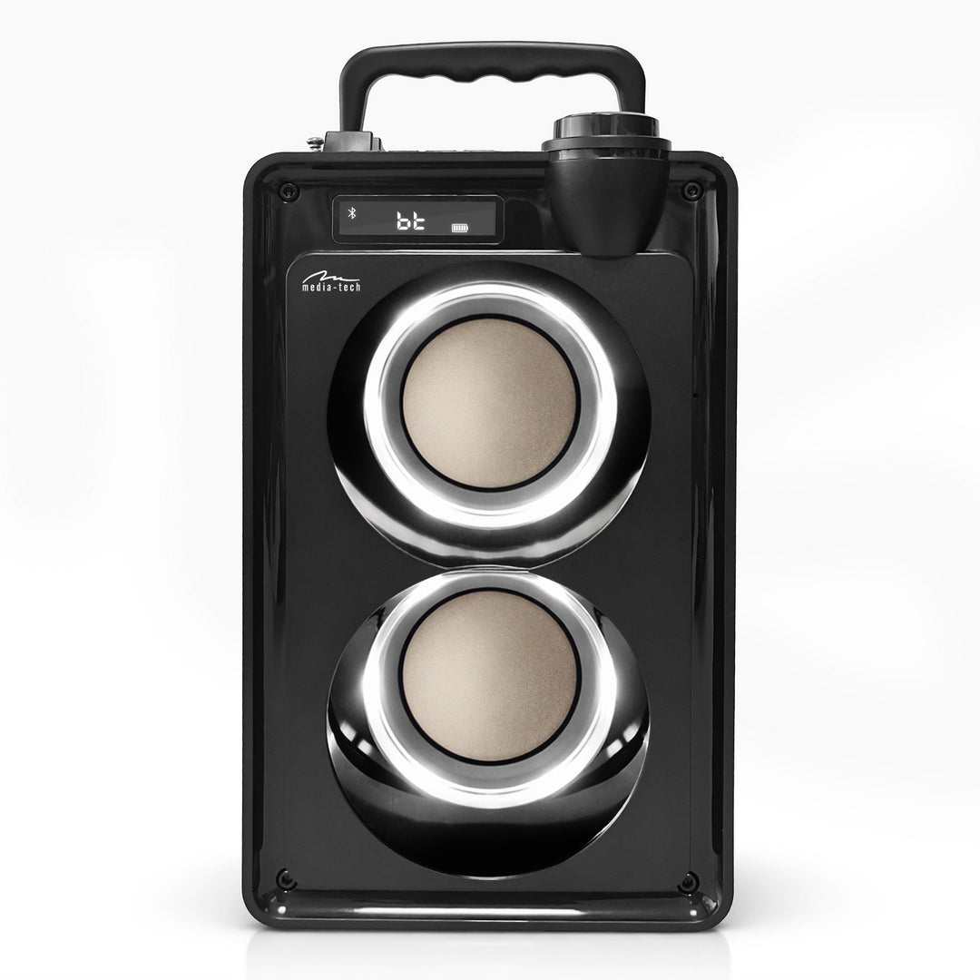 Altavoz Bluetooth portátil OVERBOX MT3186, radio FM, compatible con tarjetas SD y USB, potencia RMS de 30 W, Mediatech
