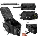 Bolsa, alforja de bicicleta para el portaequipajes trasero, capacidad de 12 l, impermeable, Vayox