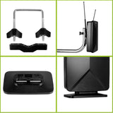 Antena activa, de interior, de exterior, DVB-T2, televisión terrestre 4K, Vayox